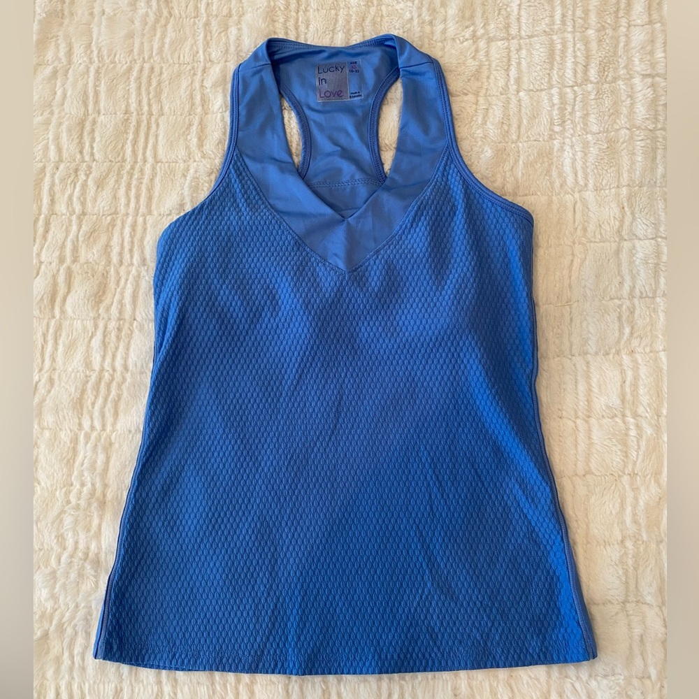 Lucky in Love Periwinkle Tank Top